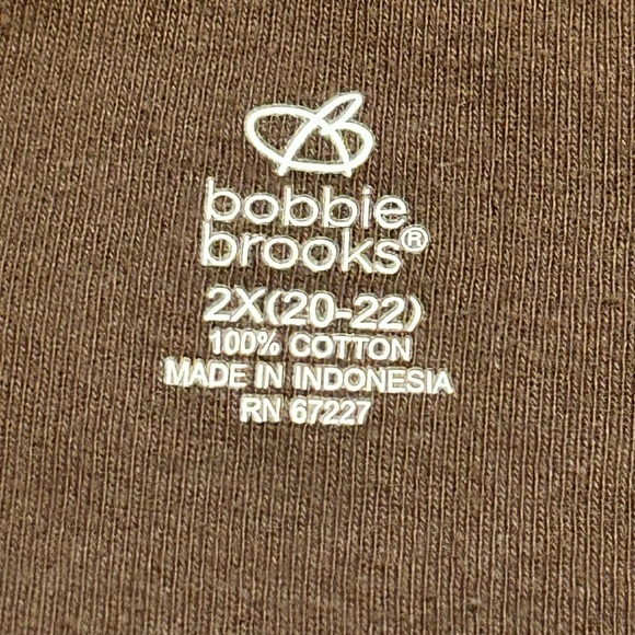 2X Bobbie Brooks brown short sleeve shirt scoop v-neck lightweight sweater - Picture 9 of 13